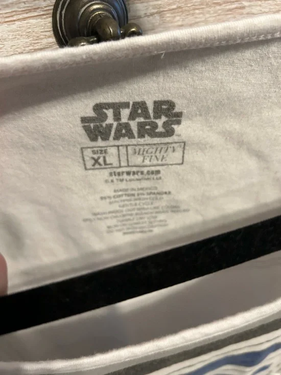 Star Wars R2D2 Mighty Fibe Graphic Tee Skater Dress - White & Gray XL - Picture 3 of 5